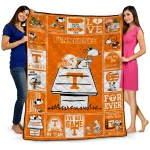 tennessee volunteers snoopy love orange quilt blanket best selling