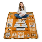 tennessee volunteers snoopy love orange quilt blanket best selling