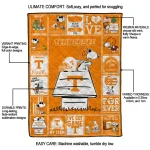 tennessee volunteers snoopy love orange quilt blanket best selling