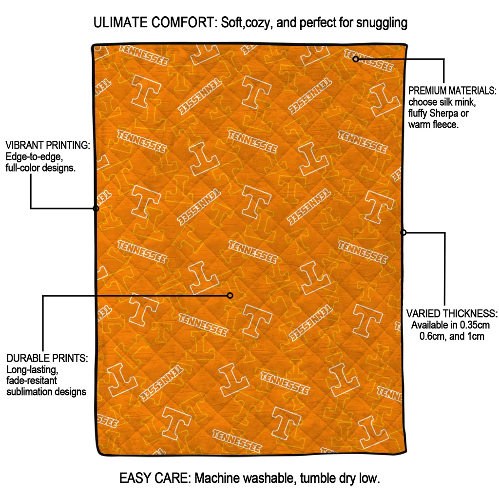 tennessee volunteers solid classic orange quilt blanket latest model tennessee volunteers solid classic orange quilt blanket latest model