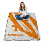 tennessee volunteers stroke art orange white quilt blanket best selling