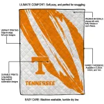tennessee volunteers stroke art orange white quilt blanket best selling