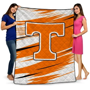 tennessee volunteers wild lines orange white quilt blanket best selling