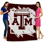 Texas A&M Aggies Block Border Maroon Quilt Blanket 1 texas am aggies block border maroon quilt blanket best selling