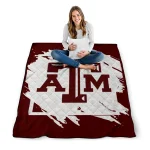 texas am aggies block border maroon quilt blanket best selling