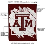 texas am aggies block border maroon quilt blanket best selling