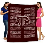 texas am aggies bold red maroon quilt blanket best selling