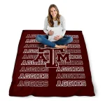 texas am aggies bold red maroon quilt blanket best selling