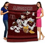 texas am aggies disney football maroon quilt blanket best selling