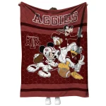 texas am aggies disney football maroon quilt blanket best selling