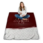 texas am aggies dot illusion maroon quilt blanket best selling