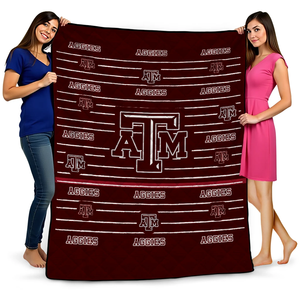 texas am aggies handdrawn stripes maroon quilt blanket best selling texas am aggies handdrawn stripes maroon quilt blanket best selling