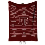 texas am aggies handdrawn stripes maroon quilt blanket best selling