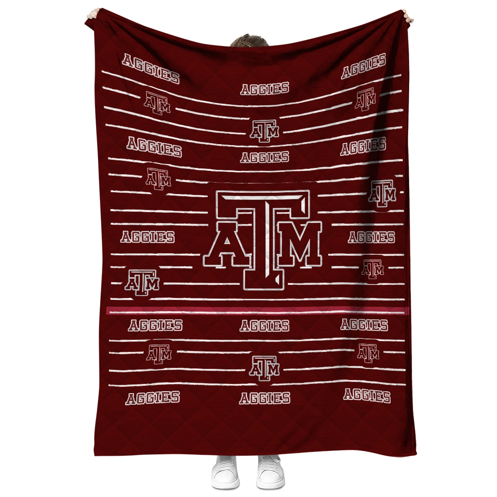 texas am aggies handdrawn stripes maroon quilt blanket fashion forward texas am aggies handdrawn stripes maroon quilt blanket fashion forward