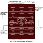 texas am aggies handdrawn stripes maroon quilt blanket best selling