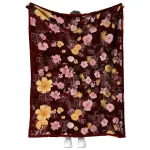 texas am aggies hibiscus foliage maroon quilt blanket best selling
