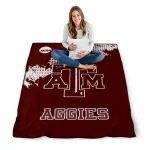 texas am aggies paint trail maroon quilt blanket best selling