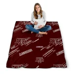 texas am aggies sketch lines maroon quilt blanket best selling