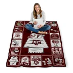 texas am aggies snoopy love maroon quilt blanket best selling