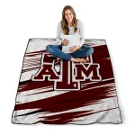 texas am aggies wild lines maroon white quilt blanket best selling