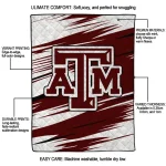 texas am aggies wild lines maroon white quilt blanket best selling