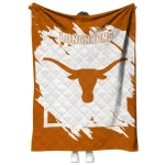 texas longhorns block border orange quilt blanket best selling