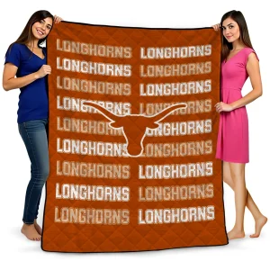texas longhorns bold red orange quilt blanket best selling