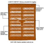 texas longhorns bold red orange quilt blanket best selling