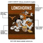 texas longhorns disney football orange quilt blanket best selling