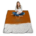texas longhorns dot illusion orange quilt blanket best selling