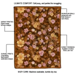 texas longhorns hibiscus foliage orange quilt blanket best selling