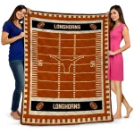 texas longhorns mickey player orange quilt blanket best selling