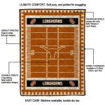 texas longhorns mickey player orange quilt blanket best selling