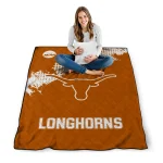 texas longhorns paint trail orange quilt blanket best selling