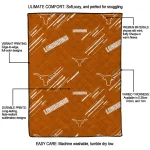 texas longhorns sketch lines orange quilt blanket best selling
