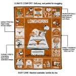 texas longhorns snoopy love orange quilt blanket best selling