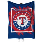 texas rangers block border blue quilt blanket best selling