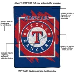 texas rangers block border blue quilt blanket best selling