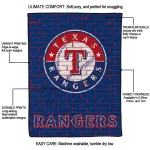 texas rangers brick grid blue quilt blanket best selling