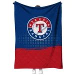 texas rangers dot illusion blue quilt blanket best selling