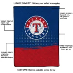 texas rangers dot illusion blue quilt blanket best selling