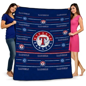texas rangers handdrawn stripes blue quilt blanket best selling