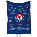 texas rangers handdrawn stripes blue quilt blanket best selling