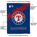 texas rangers league patch blue quilt blanket best selling
