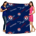 texas rangers sketch lines blue quilt blanket best selling