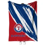 texas rangers stroke art blue white quilt blanket best selling