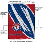 texas rangers stroke art blue white quilt blanket best selling