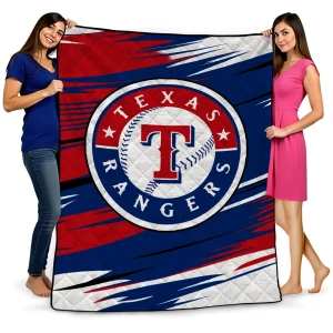 texas rangers wild lines blue white quilt blanket best selling