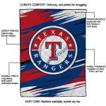 texas rangers wild lines blue white quilt blanket best selling