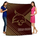 texas state bobcats arrow layers maroon quilt blanket best selling
